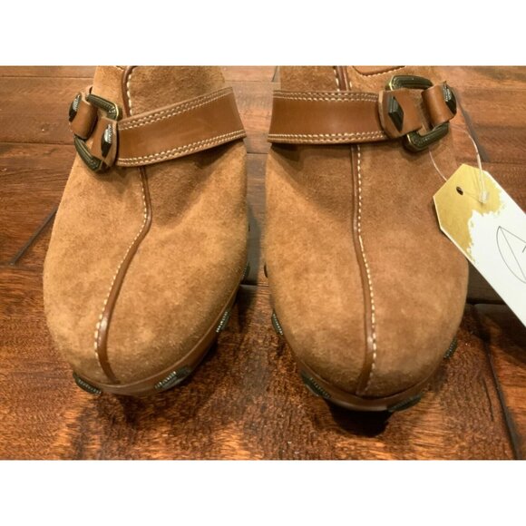 Cole Haan Brown Suede Slide Mules W/ Harness & Studded Detail, Size 6 (US) - Picture 2 of 10